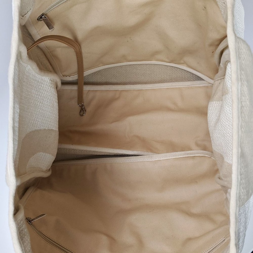 SOLD Chanel 18P Beige Canvas Large  Deauville Tote - Picture 3 of 12